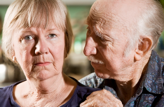 Portrait of Worried Senior Couple