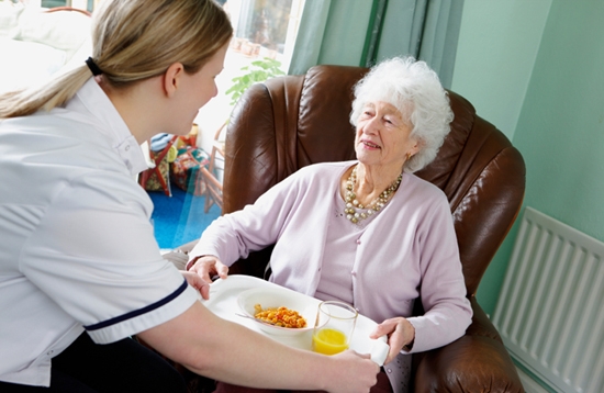 carer and elderly lady